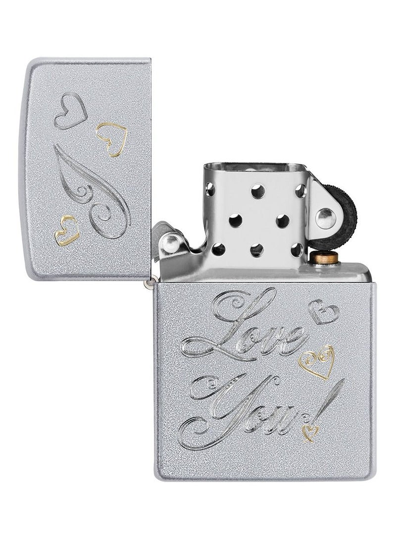 Zippo ولاعة مقاومة للرياح من Zippo AE400432 205 I Love You باللون الكروم اللامع - Image 4