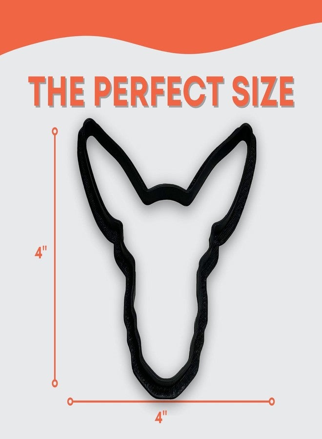 Bundle of Fun Donkey Head Cookie Cutter with Easy to Push Design (4 inch) - Image 2