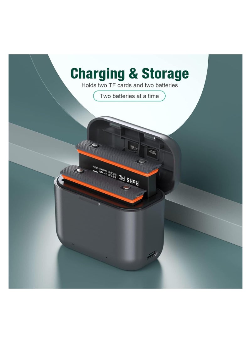 2 Packs Replacement for Insta 360 x3 Battery 1800mAh and Dual Slot USB Fast Charger Hub Compatible with Insta360 X3 Action Camera High Capacity Electric Core (Fully Compatible with Original)  - Image 5
