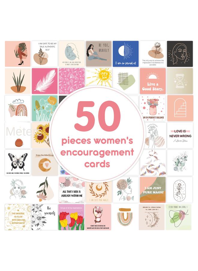Bluejw New Products Encourage Greeting Cards 50 European And American Women Definitely Positive Ins English Cartoon Suit Inspirational Cards - Image 1