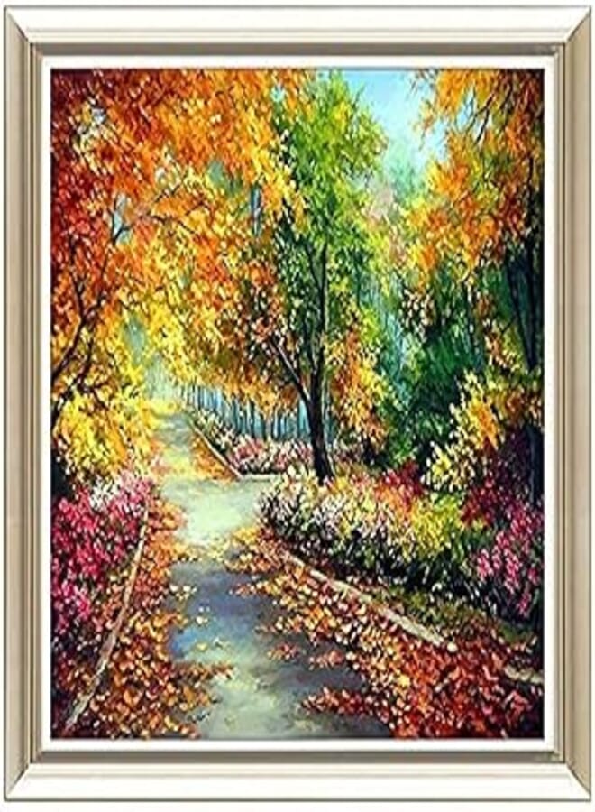 OR 5D DIY Diamond Painting Kit Full Diamond Street Landscape Painting Cross Stitch Diamond Wall Stickers Home Decoration 30x30cm