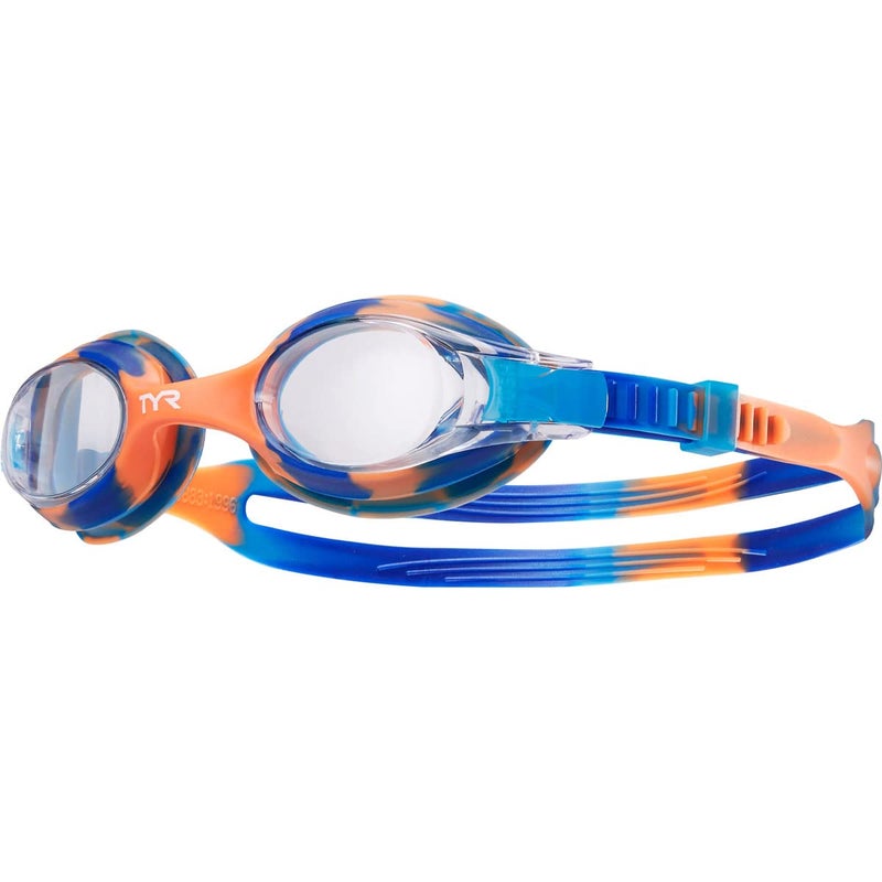 TYR Swimple Tie Dye Youth Swim Goggles, Blue/Green, Ages 3-10 - Image 4