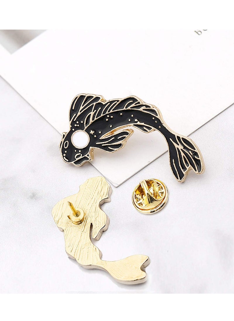 SYOSI - Enamel Lapel Brooches Pin Set, 2PCS Lovely Colorful Fish Brooch, Cute Cartoon Pins for Backpacks Clothes Bags Jackets Hat Jewelry DIY Accessories, Gift for Women Girls - Image 1