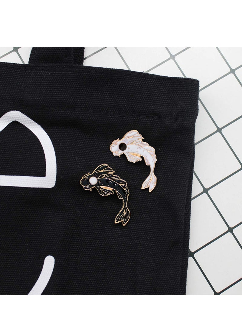 SYOSI - Enamel Lapel Brooches Pin Set, 2PCS Lovely Colorful Fish Brooch, Cute Cartoon Pins for Backpacks Clothes Bags Jackets Hat Jewelry DIY Accessories, Gift for Women Girls - Image 1