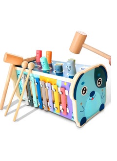 Kids Toys Baby Early Development Wooden Toys With Hammer Xylophone And Pounding Fun  - Image 1
