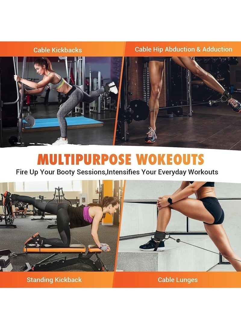 الكوتش أربطة الكاحل للأجهزة الرياضية، 2 قطعة من أساور الكاحل المبطنة المريحة لتمارين الرفع الخلفي - Image 3