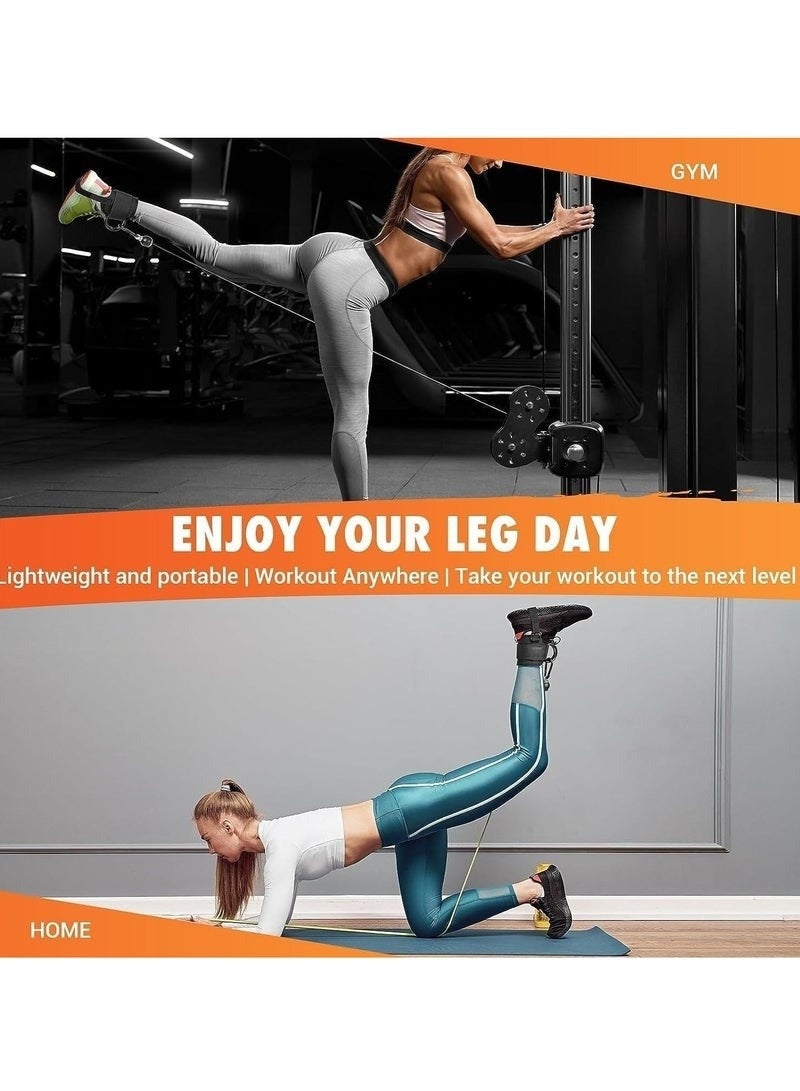 الكوتش أربطة الكاحل للأجهزة الرياضية، 2 قطعة من أساور الكاحل المبطنة المريحة لتمارين الرفع الخلفي - Image 5