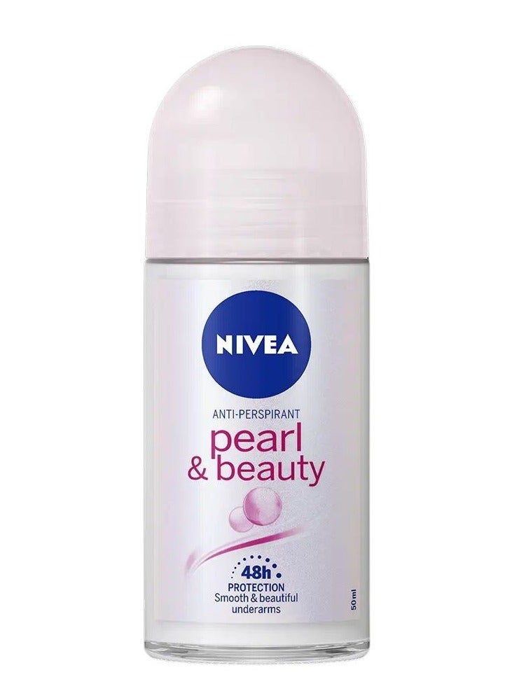 NIVEA Antiperspirant Roll-on for Women, Pearl & Beauty Pearl Extracts 50ml - Image 2