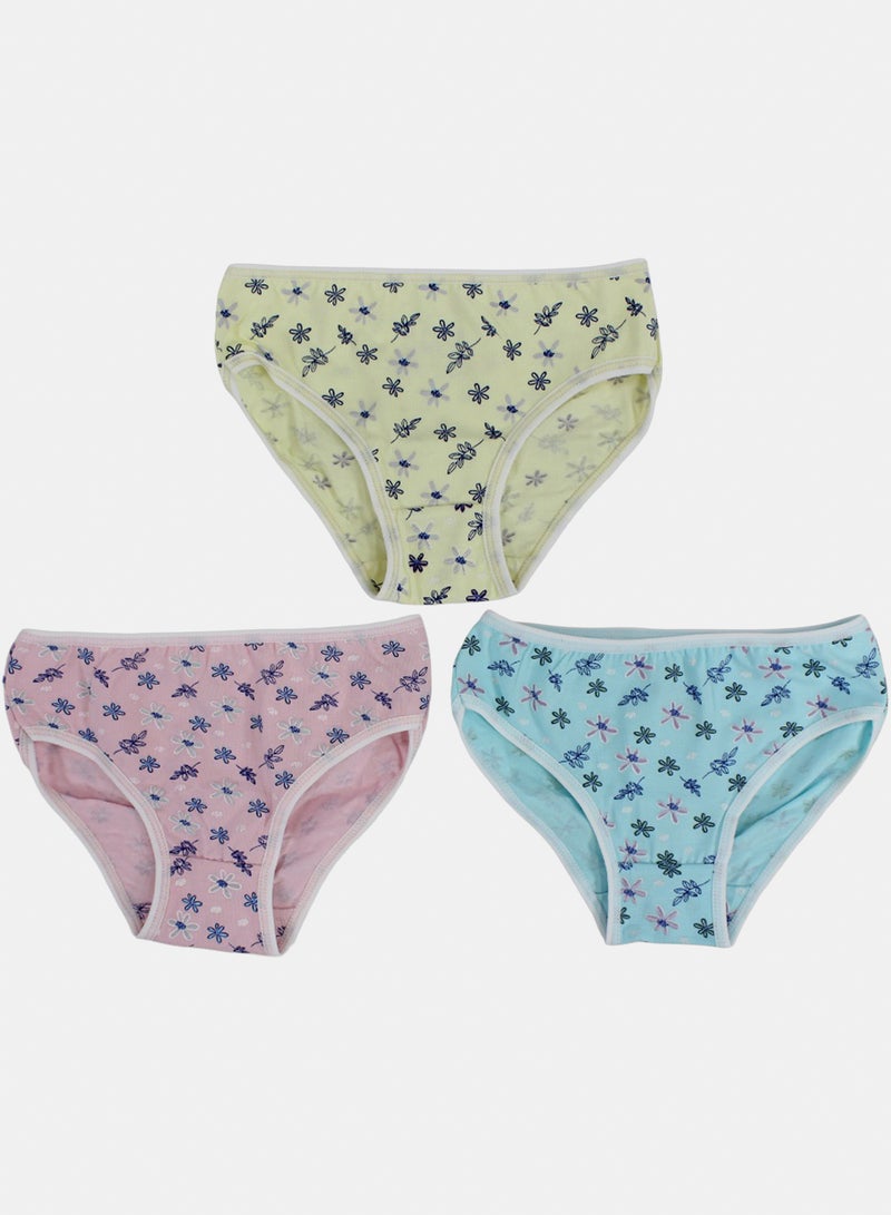 Girls Cotton Panties Multicolor – Pack Of 3
