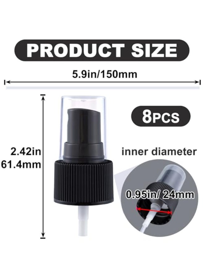 CTEAKOP 8 Pcs Spray Tops for Bottles Plastic Spray Tops for Bottles Spray Bottle Top Replacement Sprays Nozzle for Bottle Black 24410 Cap Size - Image 3