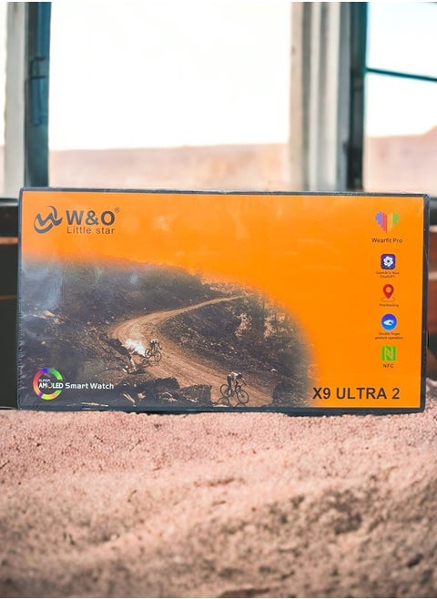 ساعه ذكيه X9 ULTRA 2 الاصدار التاسع شاشه  سوبر اموليد - بلوتوث -NFC - جوجل ماب - شات GPT - شاحن لاسلكى أسود
