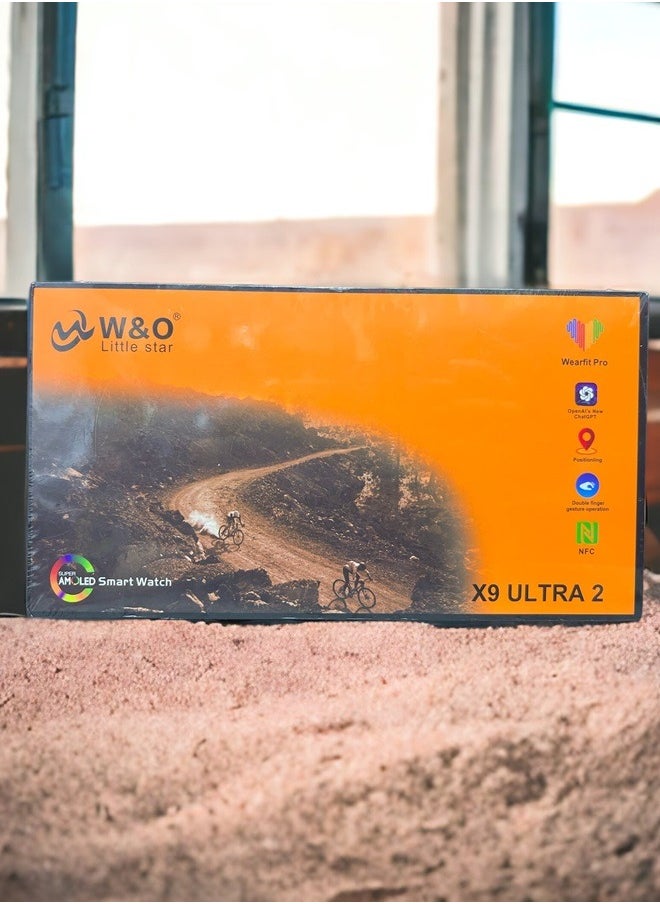 في & حول - ساعه ذكيه X9 ULTRA 2 الاصدار التاسع شاشه  سوبر اموليد - بلوتوث -NFC - جوجل ماب - شات GPT - شاحن لاسلكى أسود - Image 1