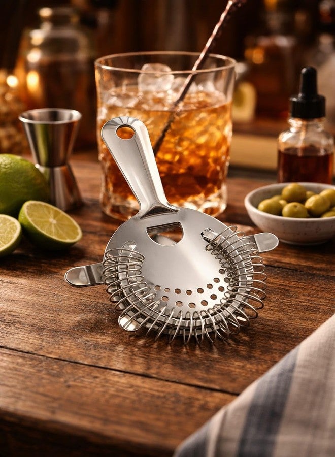 Eliixor 4-Prong Stainless Steel Bar Cocktail Strainer | Professional Hawthorne Strainer with Tight Spring Coil | Bartender Mixing Tool for Home & Bar Use | Durable & Rust-Resistant - Image 5