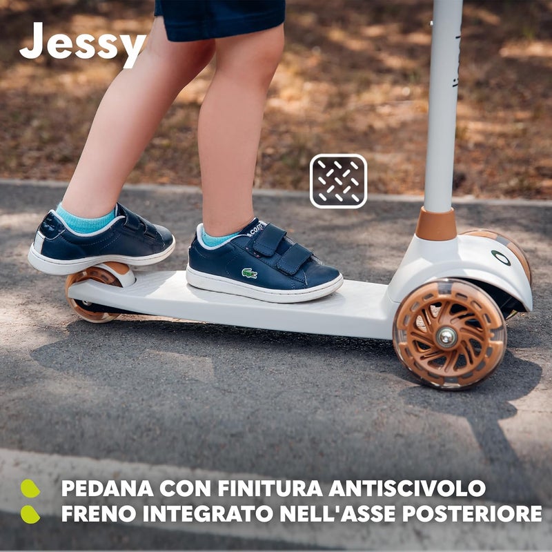 lionelo Jessy Balance Scooter for Children from 3 Years up to 50 kg, Lightweight Tricycle Children's Scooter with Height Adjustment, LED Wheels and Non-Slip Platform - Image 3