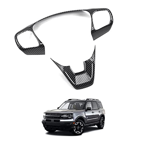 Autorder Custom Fit for Accessories Ford Bronco Sport (CX430) 2021 2022 2023 2024 2025 Carbon Fiber Steering Wheel Panel Trim Cover Automotive Interior Accessories Decoration - Image 1