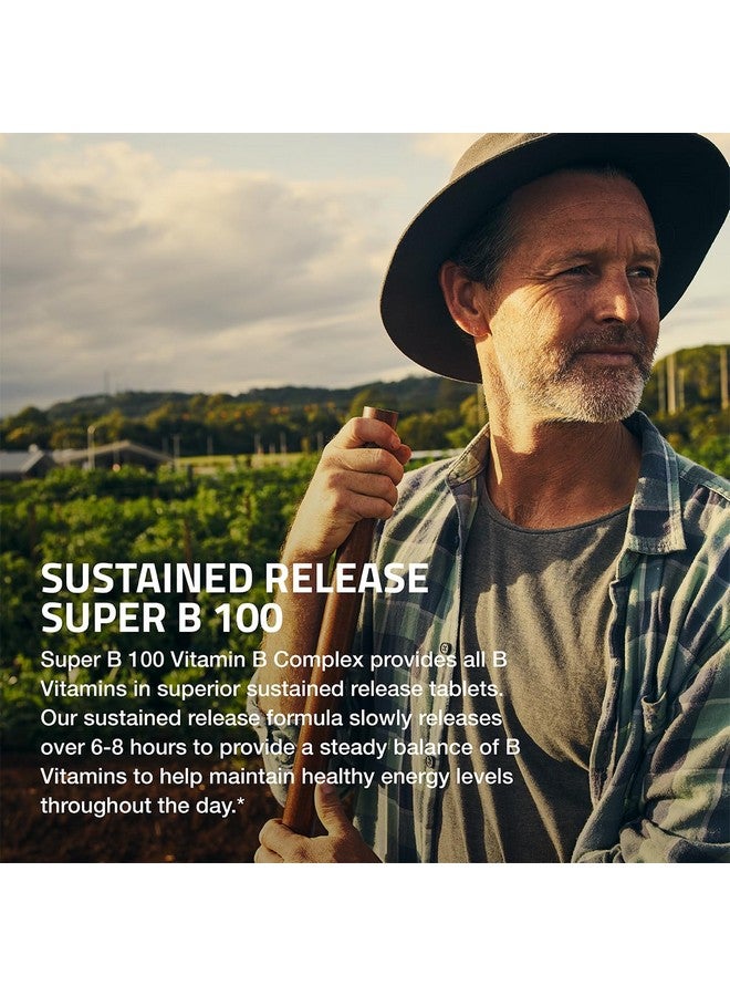 برونسون فيتامين ب 100 مركب عالي الفعالية وممتد المفعول (فيتامينات ب1، ب2، ب3، ب6، ب9 - حمض الفوليك، ب12)، 60 قرصًا - Image 4