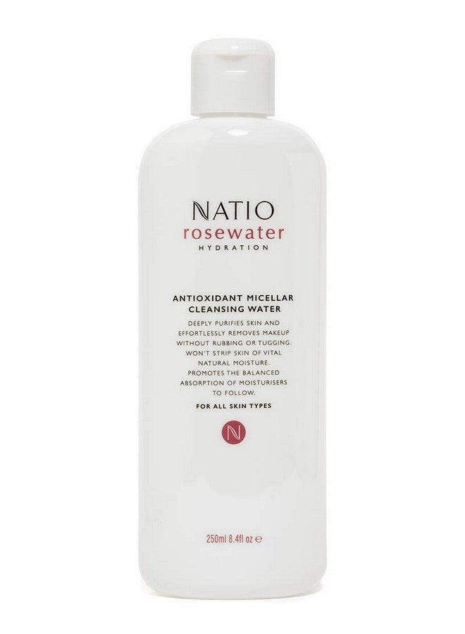 Natio Rosewater Hydration Antioxidant Micellar Cleansing Water 8.4 Oz Purifying Face Cleanser Makeup Remover Facial Cleanser For All Skin Types - Image 1