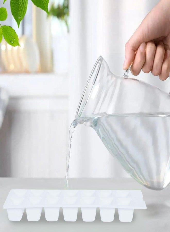 Comet Plastic Ice Cube Tray Set of 4 | 14 Cavity Per Ice Cube Tray|Plastic| Make Different Flavoured Ice Cubes for Chilled Drinks| (4, White, Medium) - Image 3