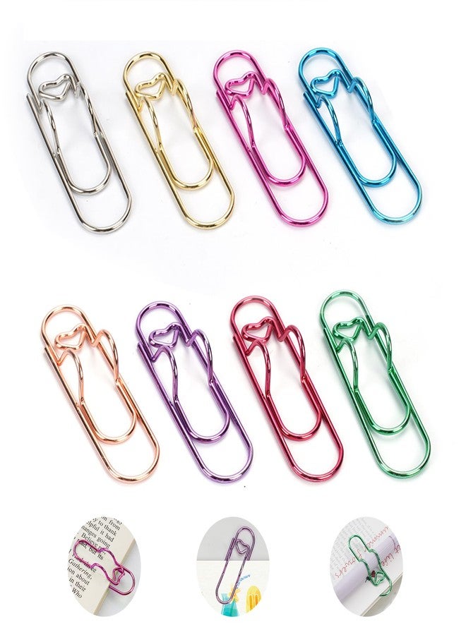 Kaileen Paper Clip Pen Holder, Metal Pencil Clips for Notebook - 8 Pcs Colorful Pen Clip Holder Planner Accessories, Colorful Cute Pen Clips (Only for Pens with a Thickness of Less Than 0.5 Inches) - Image 1