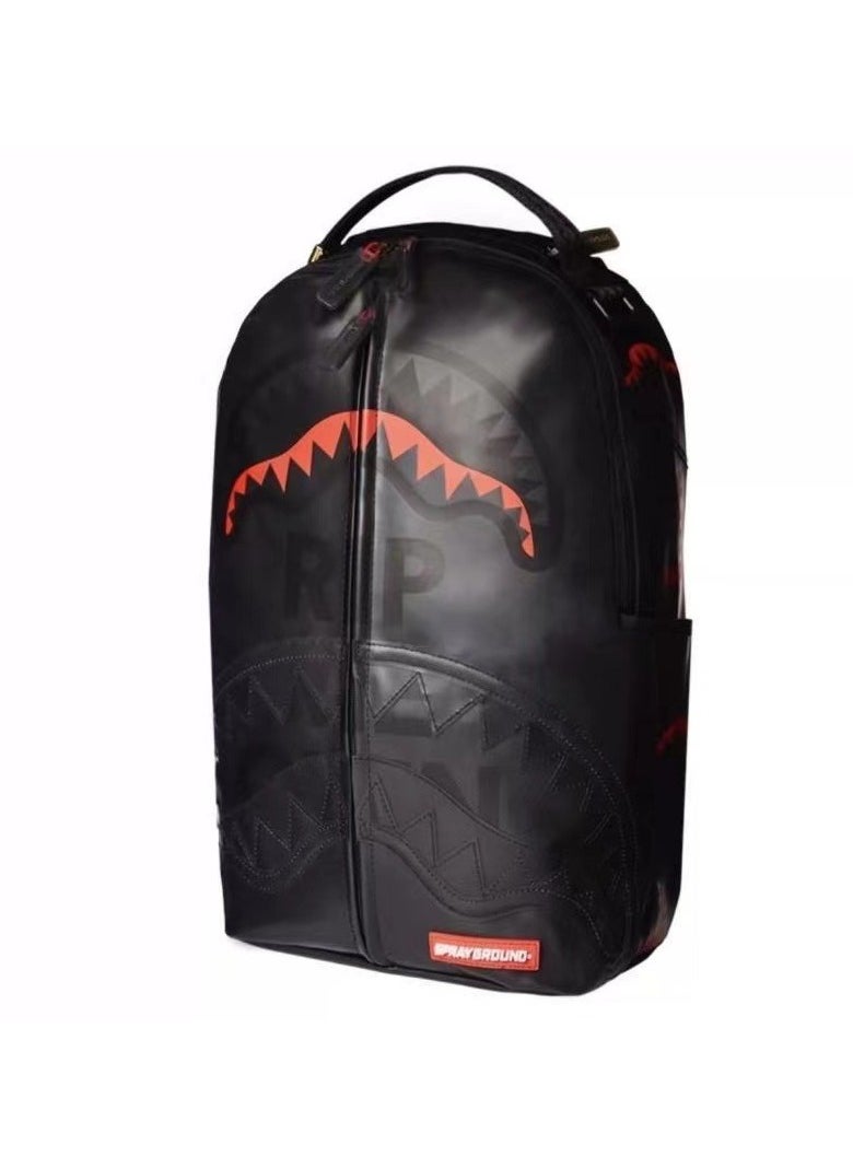 SKT Shiketro Sports Backpack Funny Shark Male and Female Students Transparent Large Capacity Trendy Brand Backpack Leisure Travel Schoolbag 29*46*16CM - Image 2