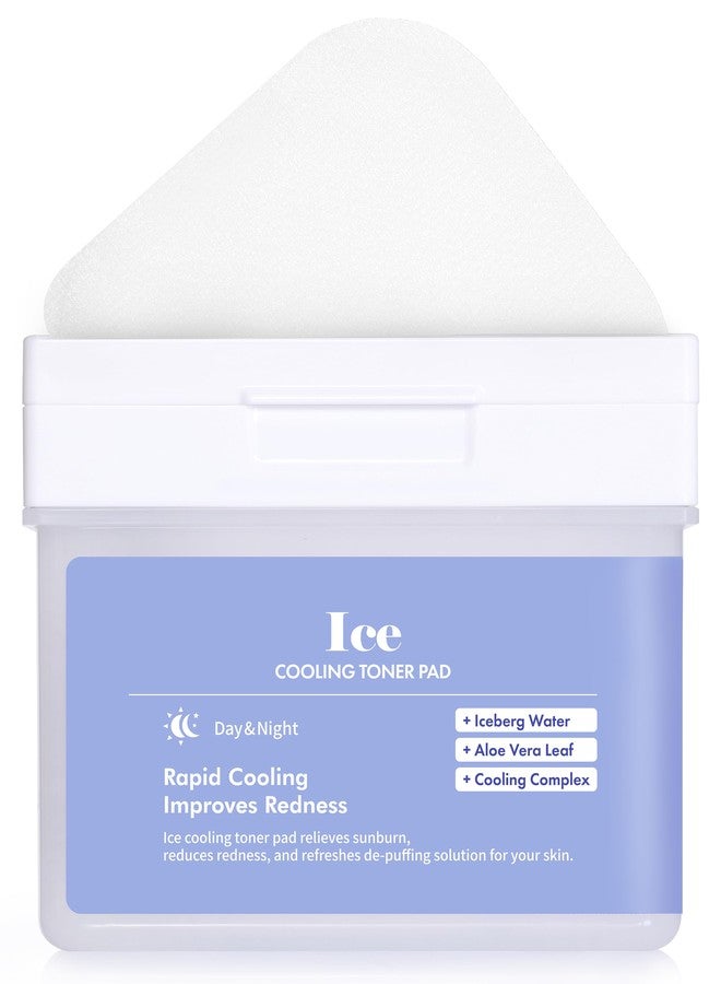 DERMAL وسادة تونر ديرمال للتبريد بالثلج - وسادات تونر كورية مهدئة ومرطبة مع الألوة فيرا - بعد العناية بالشمس، تخفيف حروق الشمس، تخفيف الاحمرار - وسادات مربعة نباتية - سعة عالية، 120 وسادة - Image 1