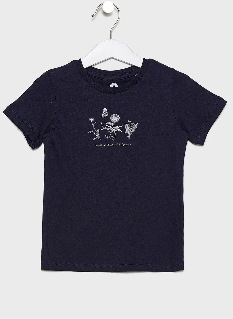 كوتون اون Kids Slogan T-Shirt