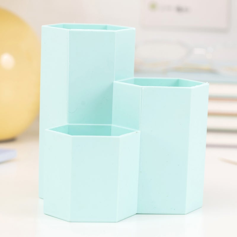 Creative Simple Candy Color Modern Style Three-In-One High And Low Pen Storage Box Christmas Gift Stationery Student Prizes - Image 1