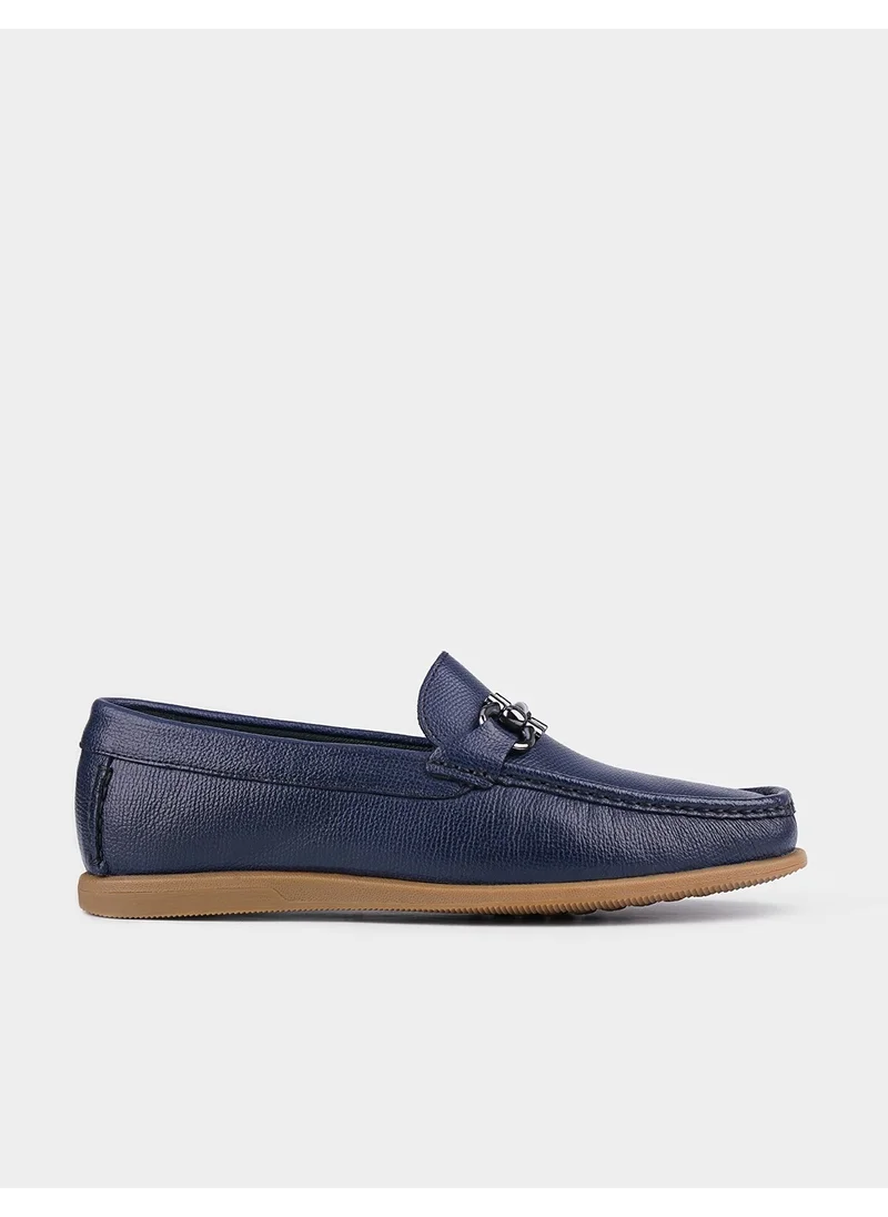 كاباني Leather Navy Blue Men's Loafer