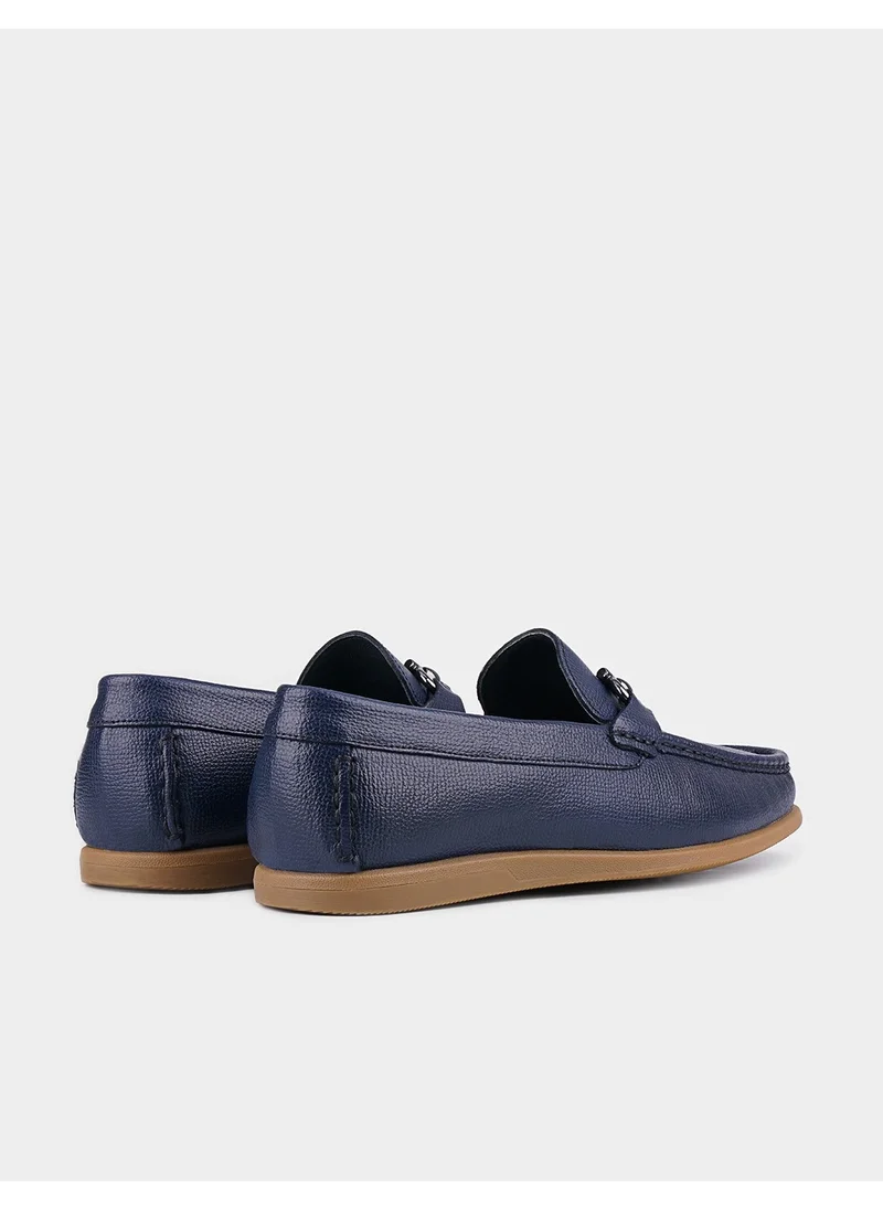 Cabani Leather Navy Blue Men's Loafer