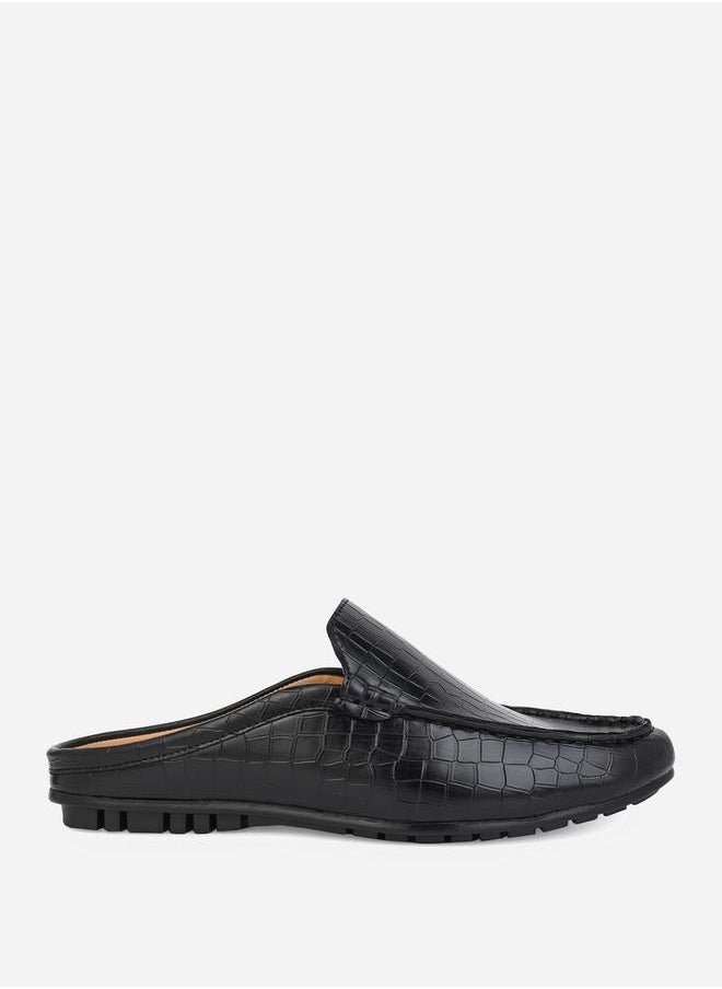 Styli - Snake-Skin Textured Slip On Mules - Image 1