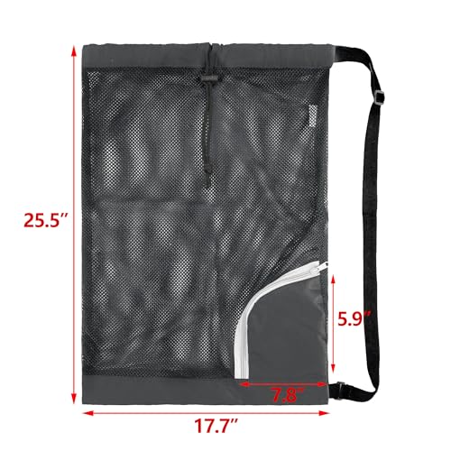 BeeGreen حقيبة ظهر شبكية قابلة للطي مع سحب للحبل للسباحة للشاطئ وحمام السباحة والرياضة - Image 2