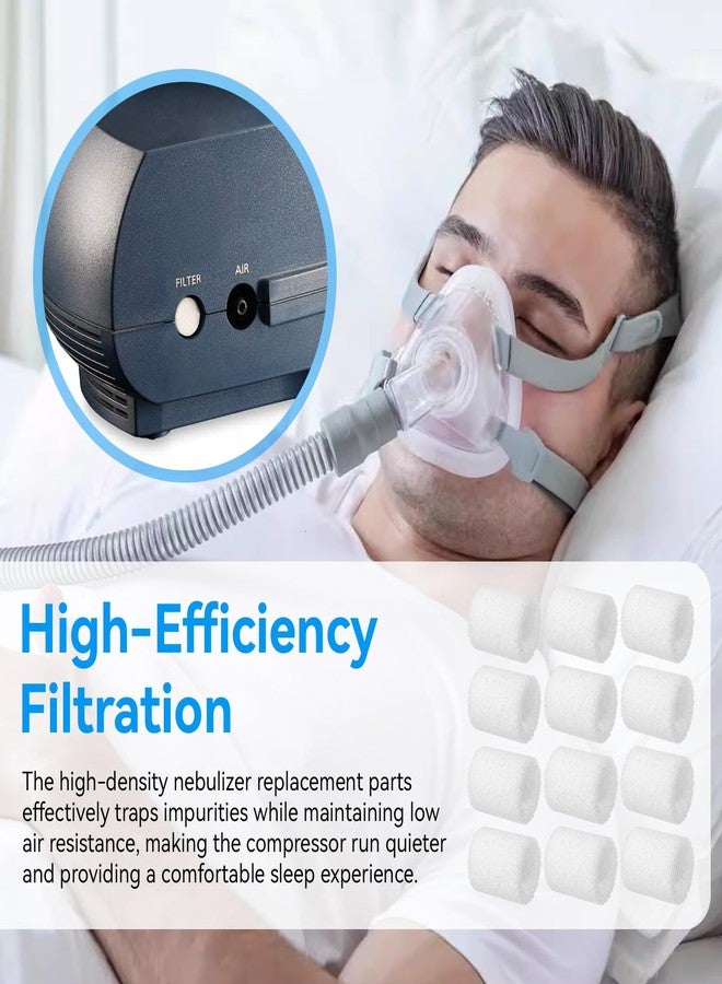 عبوة من 12 فلتر بديل لجهاز CPAP Nebulizer لأجهزة PARI Vios و Ultra II و Trek و Trek S، فلاتر هواء بديلة متوافقة مع ضاغط PARI - Image 5