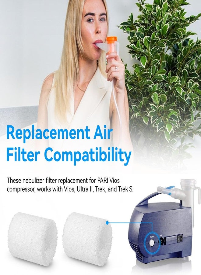 عبوة من 12 فلتر بديل لجهاز CPAP Nebulizer لأجهزة PARI Vios و Ultra II و Trek و Trek S، فلاتر هواء بديلة متوافقة مع ضاغط PARI - Image 2