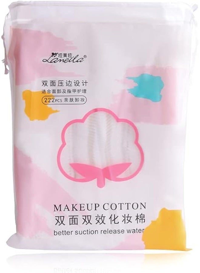 Soft Gauze Cotton Pads for Makeup Removal & Skincare – 222 Premium Non-Woven Pads for Gentle Cleansing & Silky Soft Touch - Image 1