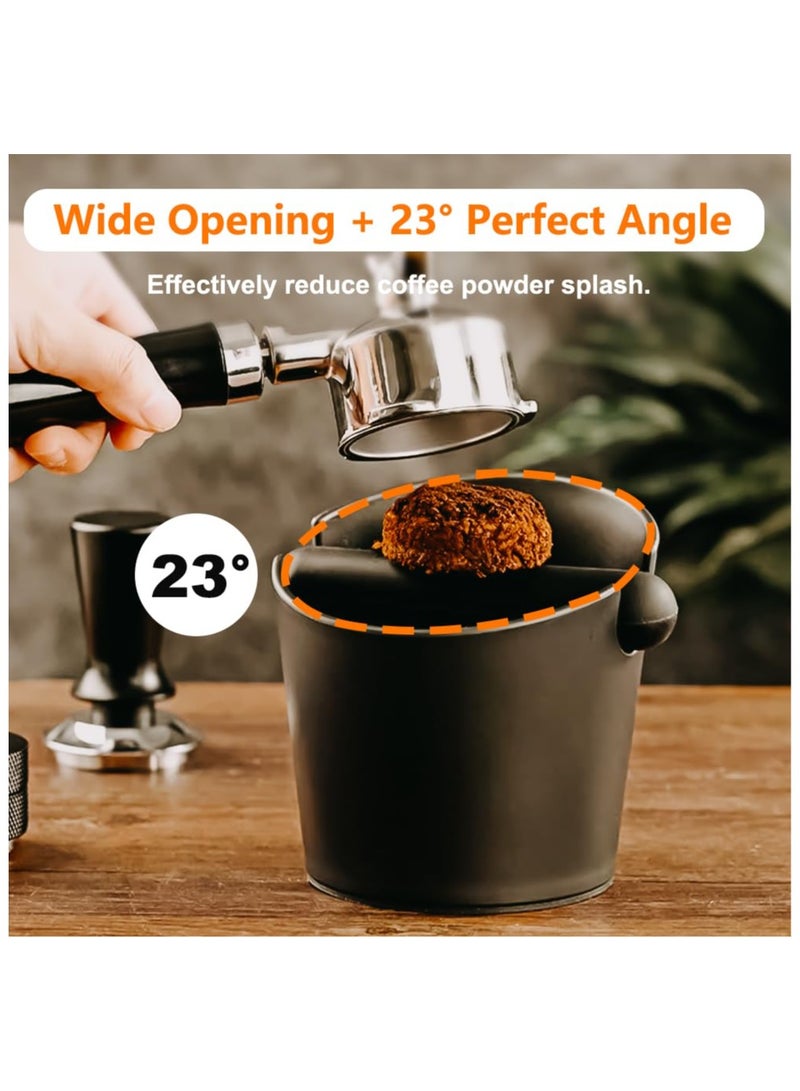 كيل › قطعتان من صندوق طرق القهوة المتين المصنوع من مادة ABS مع قاعدة ضغط من السيليكون – غير قابلة للانزلاق، سهلة التنظيف، مزودة بعصا قابلة للإزالة، مثالية للاستخدام في المنزل أو المقاهي أو مطبخ القهوة. - Image 4