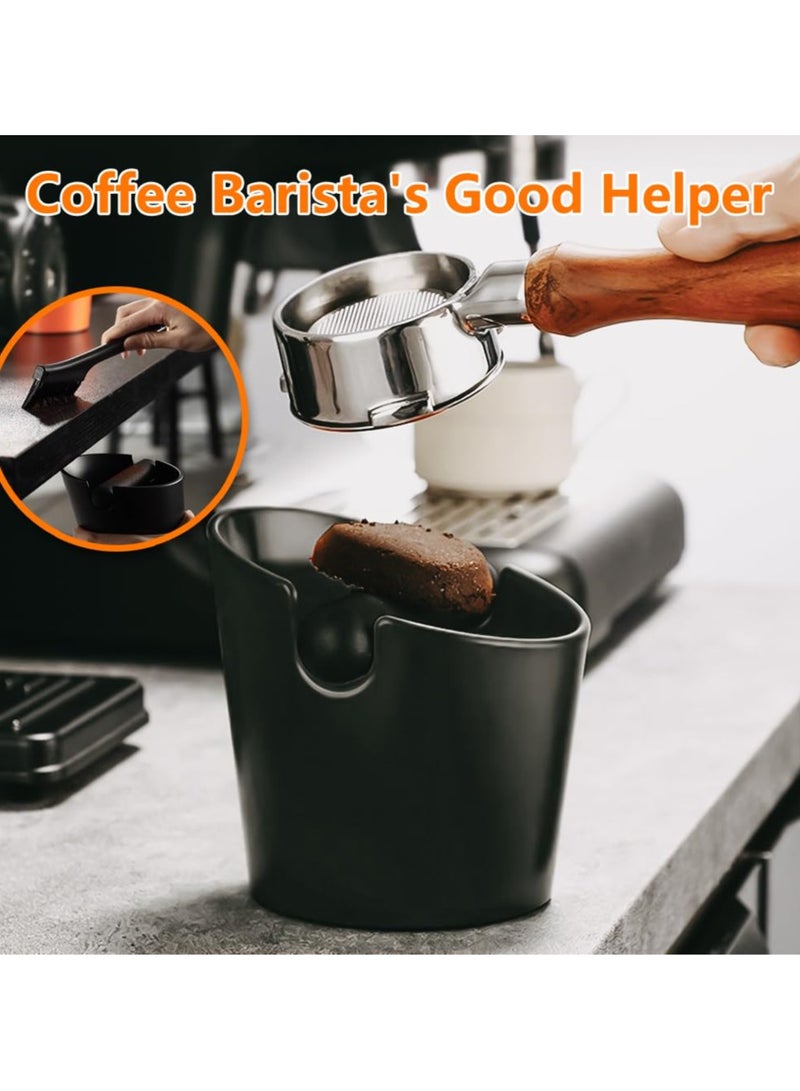 كيل › قطعتان من صندوق طرق القهوة المتين المصنوع من مادة ABS مع قاعدة ضغط من السيليكون – غير قابلة للانزلاق، سهلة التنظيف، مزودة بعصا قابلة للإزالة، مثالية للاستخدام في المنزل أو المقاهي أو مطبخ القهوة. - Image 3