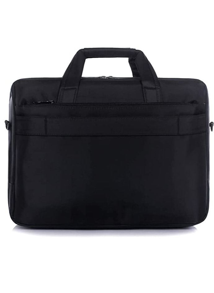 BRINCH - Laptop Bag 15.6 inch BW-186, Soft Nylon Water Resistant Computer Case Cover Sleeve Shoulder Strap Bag with Side Pockets, Black - Image 1