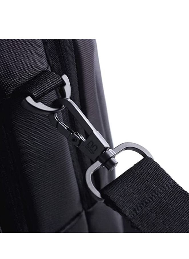 BRINCH - Laptop Bag 15.6 inch BW-186, Soft Nylon Water Resistant Computer Case Cover Sleeve Shoulder Strap Bag with Side Pockets, Black - Image 1