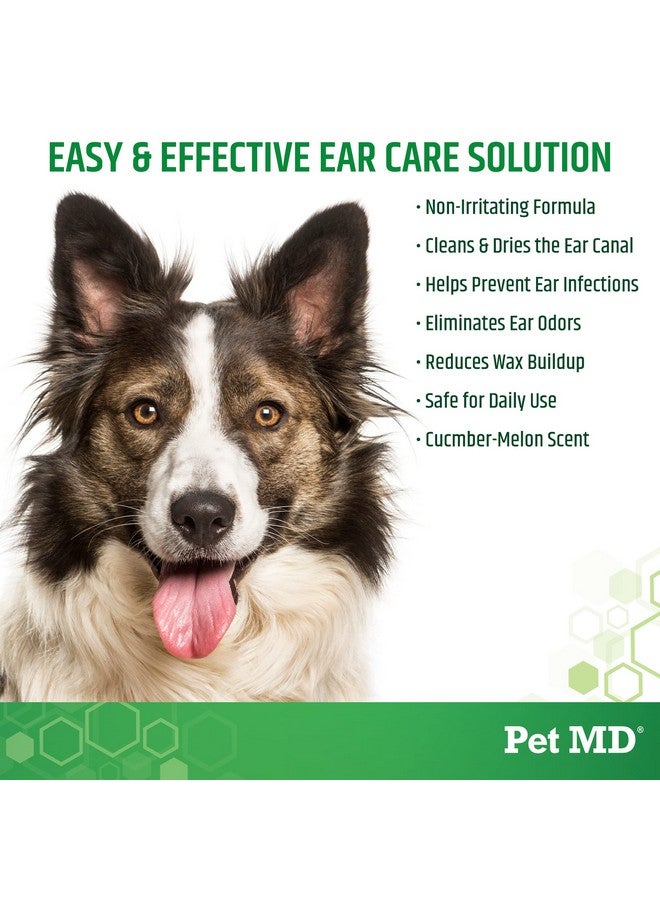 Pet MD Otic Clean Dog Ear Cleaner for Cats and Dogs - Effective Against Infections Caused by Infections, Itching and Controls Ear Odor - 8 oz (Cucumber Melon) - Image 2
