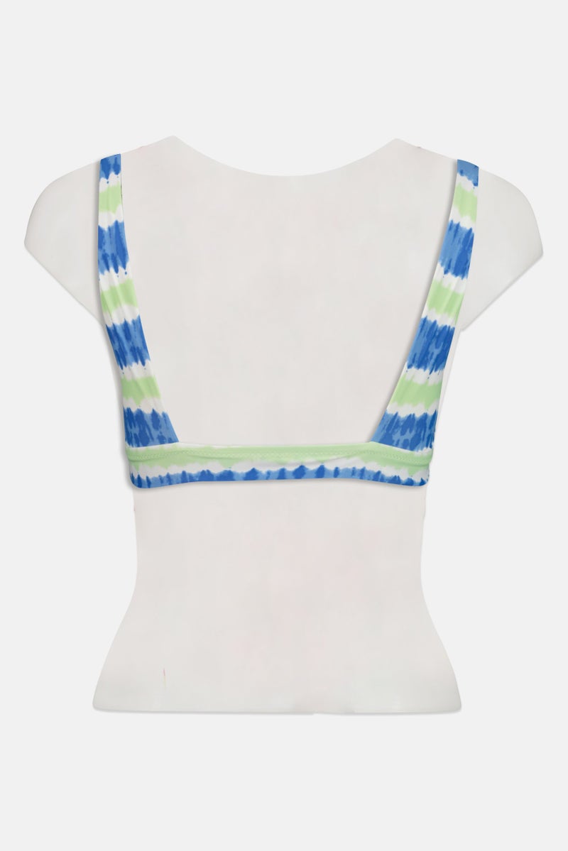 Aerie Women Ombre Printed Lightly Padded Bikini Top, Multicolor  - Image 2