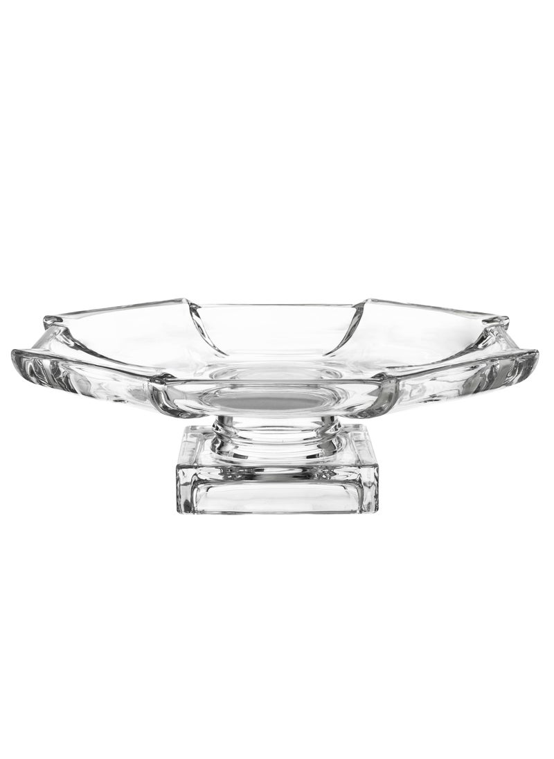byblos - Glass serving plate with base for sweets and fruits, multi-purpose - Image 1