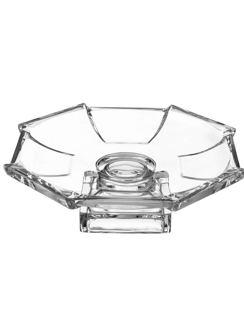 byblos - Glass serving plate with base for sweets and fruits, multi-purpose - Image 1