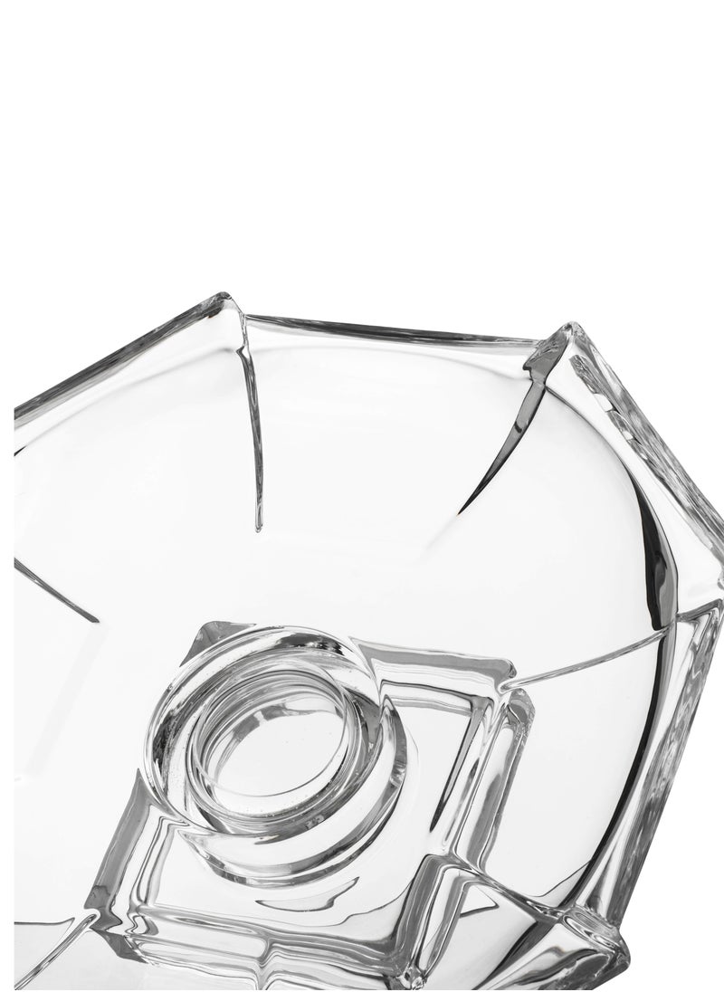 byblos - Glass serving plate with base for sweets and fruits, multi-purpose - Image 1