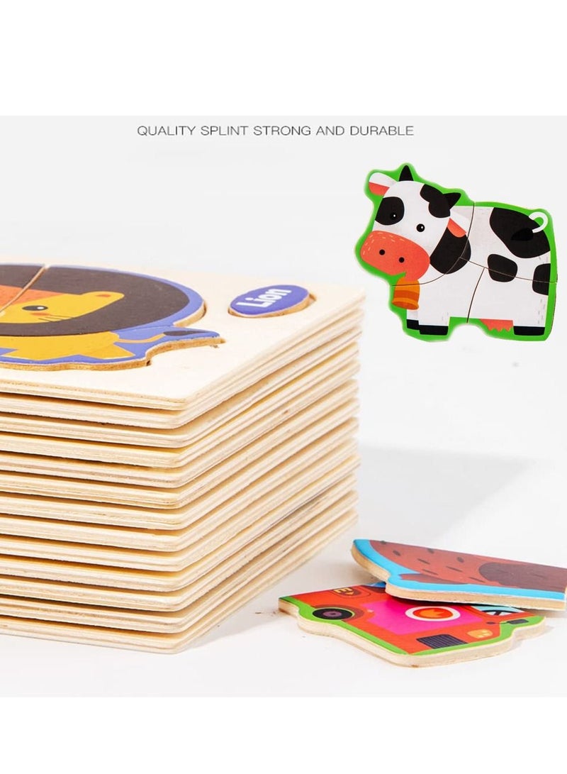 Excefore Animal Puzzles, Intelligence Puzzles for Baby Kids, Learning Educational Toys, Animal Puzzles Toy for 6-12 Month, Cow - Image 3