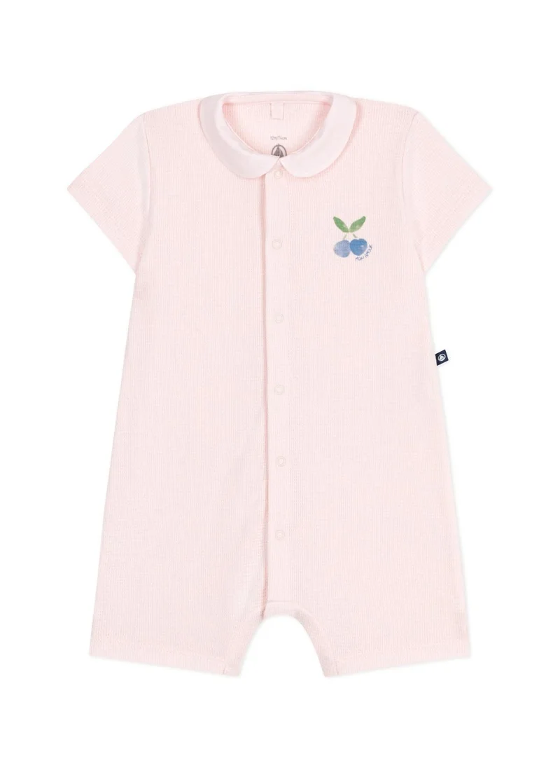 بيتي باتو Babies' short cotton playsuit with a Peter Pan collar