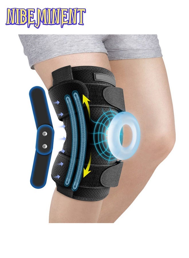 NIBEMINENT Hinged Knee Brace for Meniscus Tear Adjustable Support for Knee Pain and ACL MCL Injury or Surgery Recovery  - Image 1