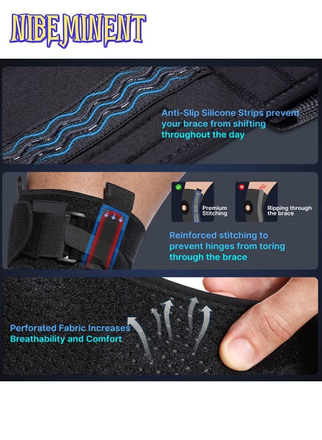 NIBEMINENT Hinged Knee Brace for Meniscus Tear Adjustable Support for Knee Pain and ACL MCL Injury or Surgery Recovery  - Image 2