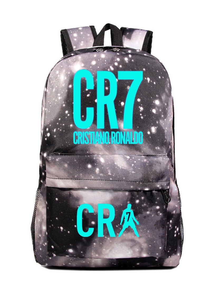 CR7 Blue Luminous Youth Casual Backpack 