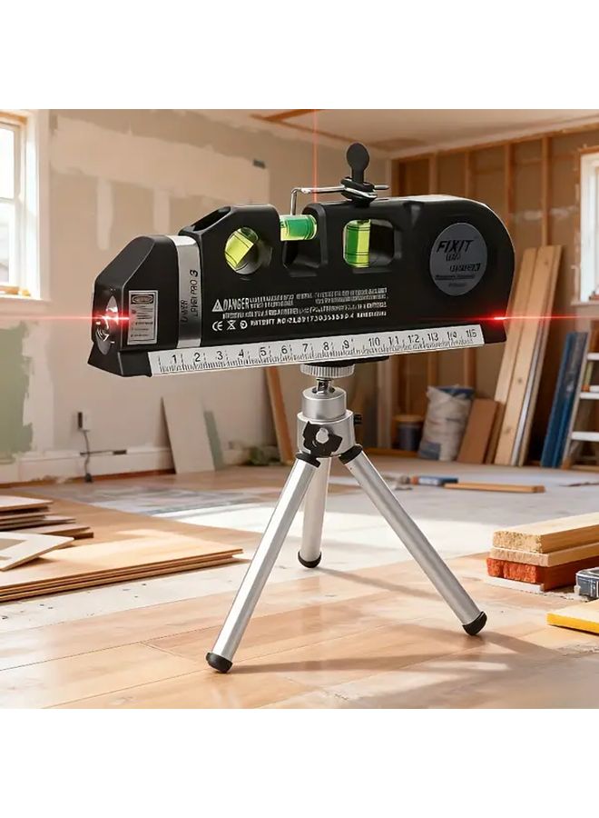 Professional Grade Silvery Infrared Laser Level With Tripod Green Beam Projector - Image 1