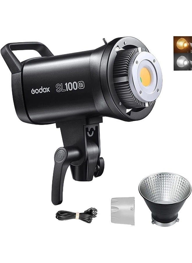 Godox SL100Bi 100W Bi-Color LED Video Light, 32100Lux with APP Control, 2800K-6500K CRI/TLCI 96+/97+ Studio Light, 11 FX Effects Studio LED Continuous Video Light Bowens Mount - Image 1